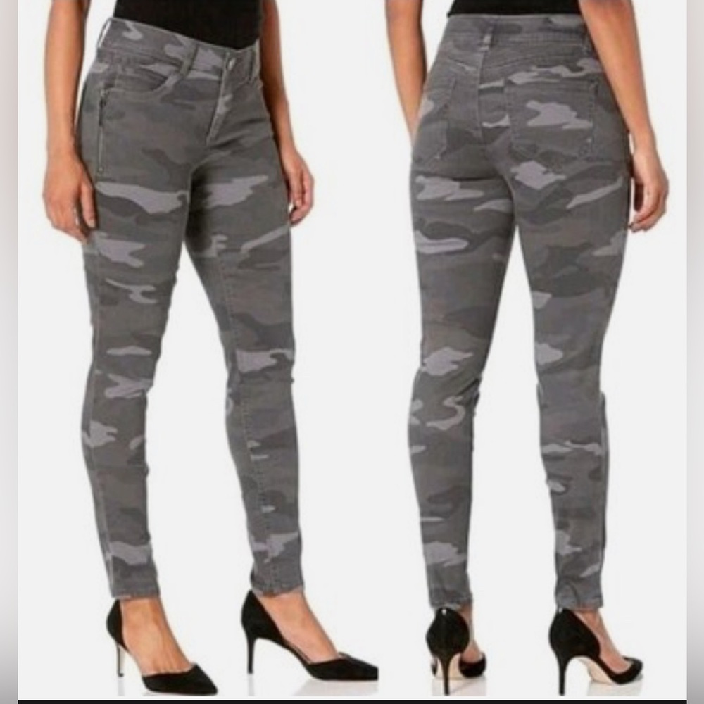 Democracy Ab Technology Women’s Skinny Camo Jeans in Green & Gray